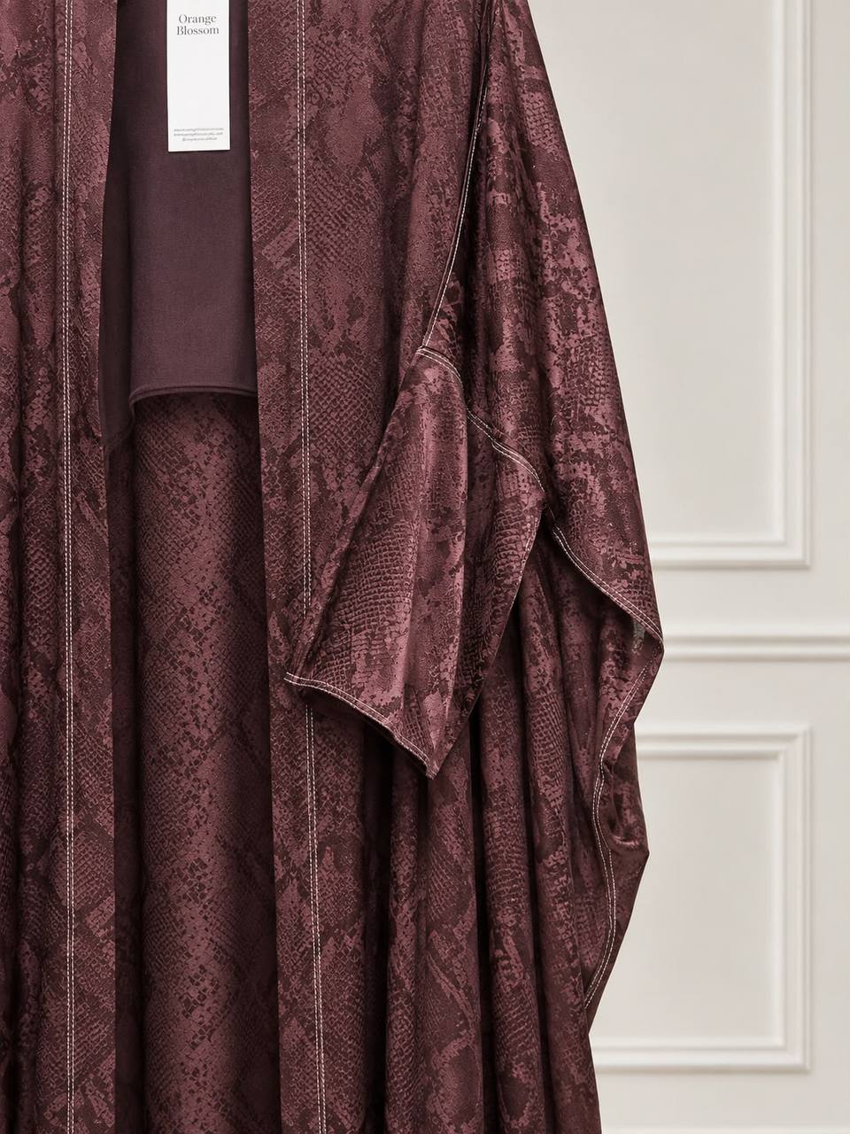 Copper – Snake Print Half Bisht Abaya