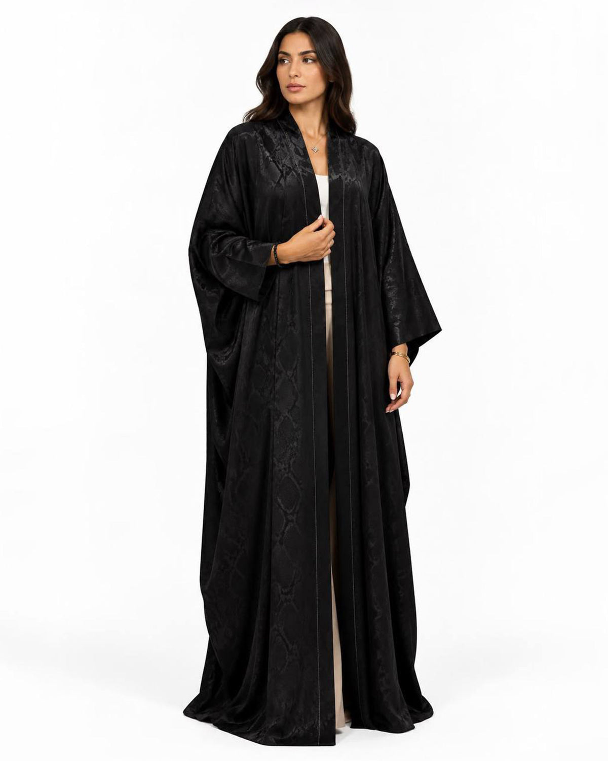Copper – Snake Print Half Bisht Abaya