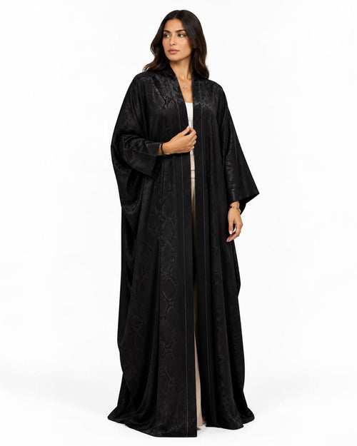 Copper – Snake Print Half Bisht Abaya