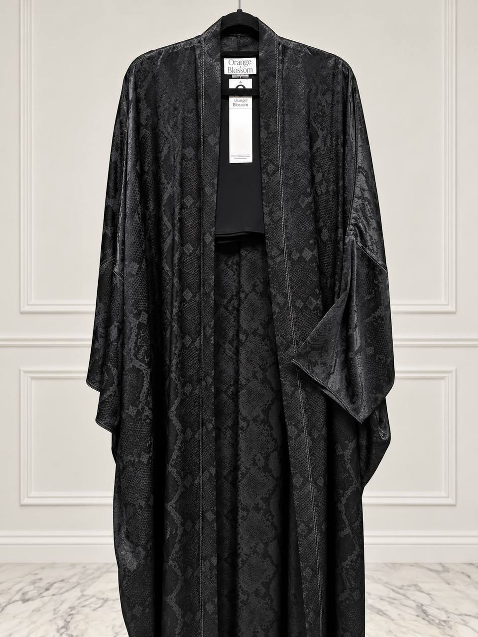 Copper – Snake Print Half Bisht Abaya