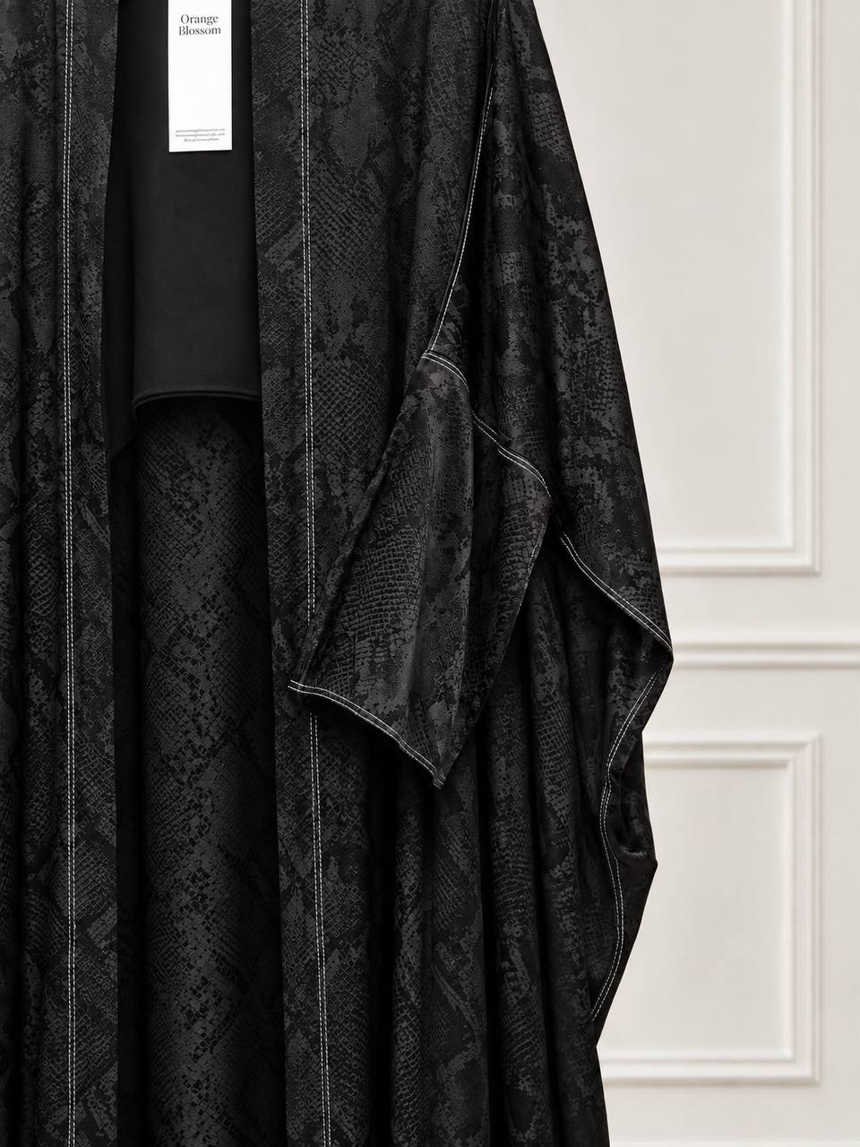 Copper – Snake Print Half Bisht Abaya