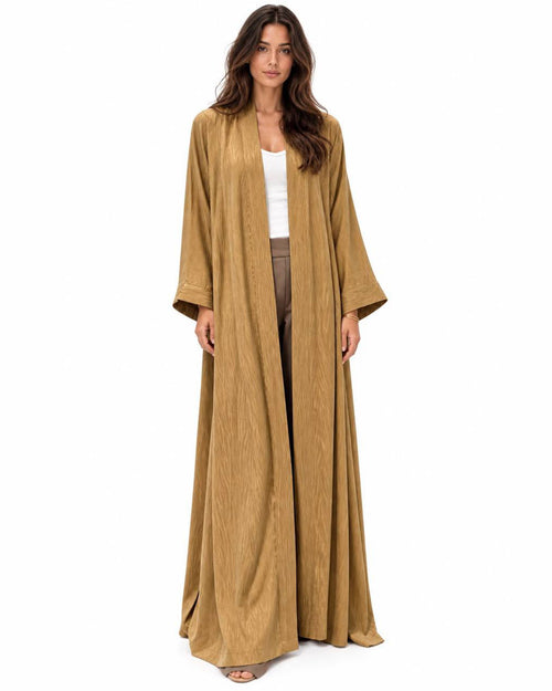 Brass – Washed Silk Flared Abaya