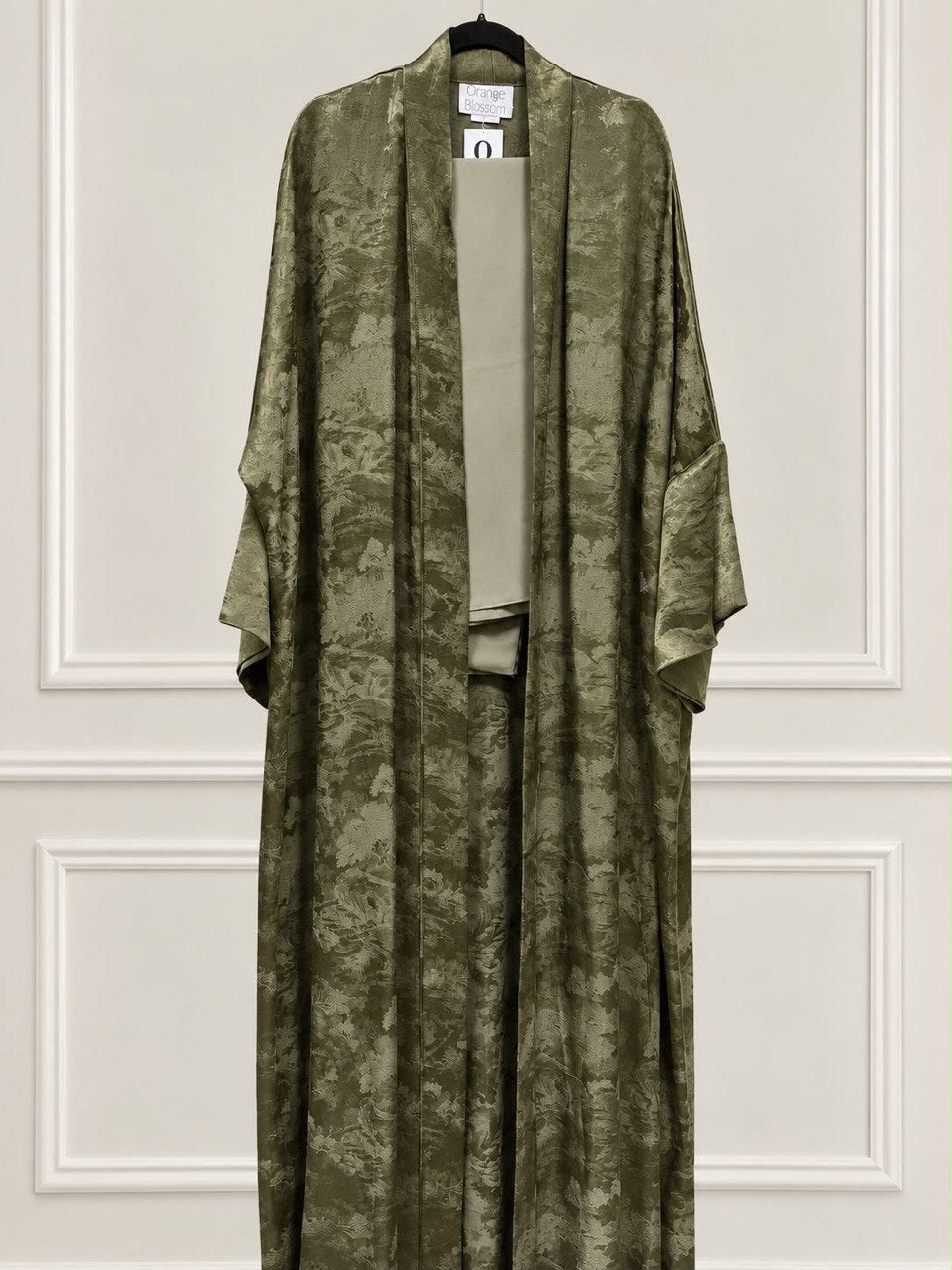 Mocha 2.0 – Floral Woven Viscose Linen Kaftan Abaya