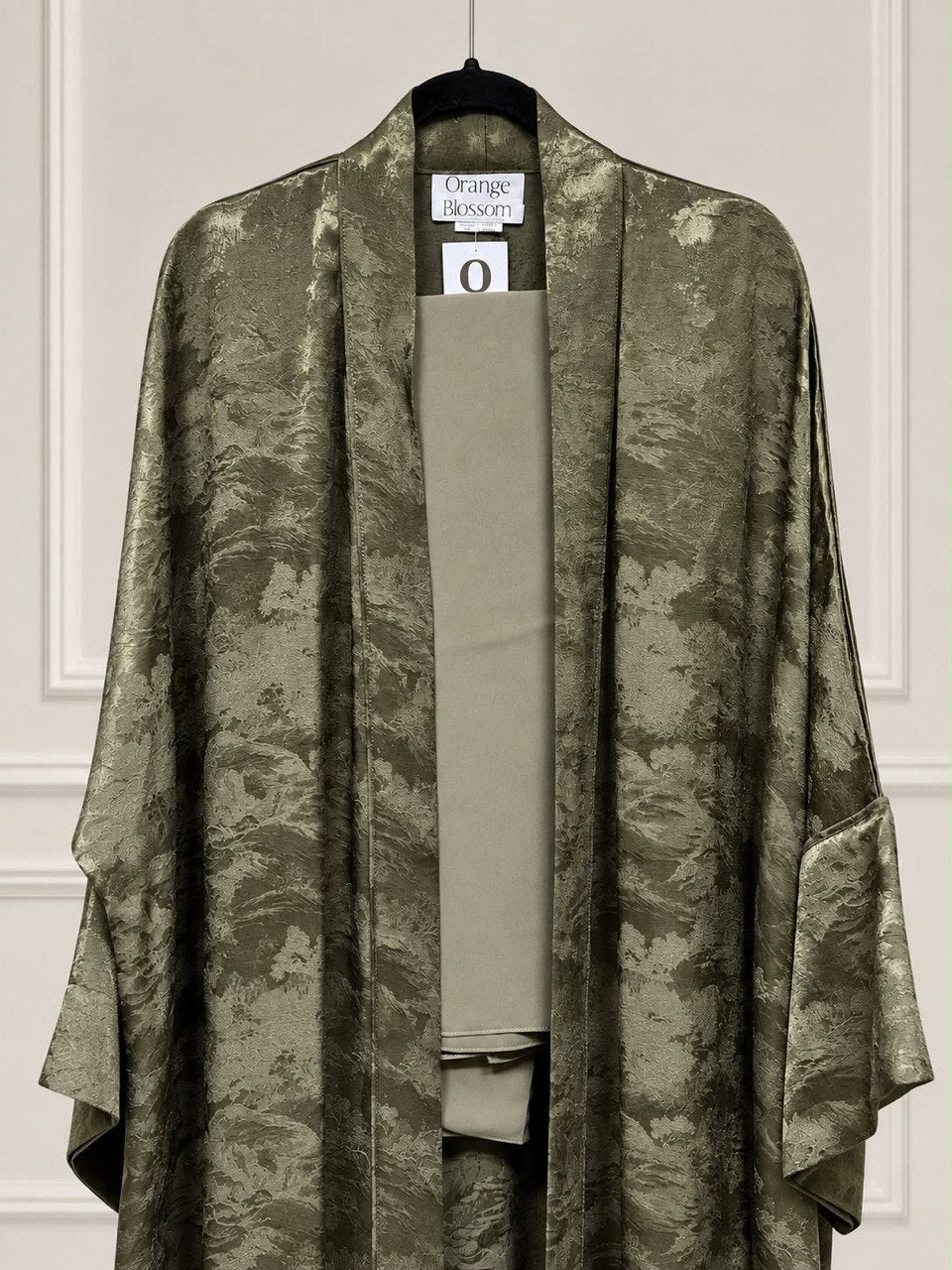 Mocha 2.0 – Floral Woven Viscose Linen Kaftan Abaya