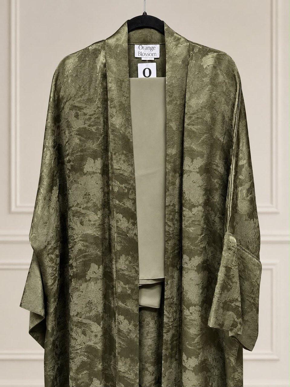 Mocha 2.0 – Floral Woven Viscose Linen Kaftan Abaya