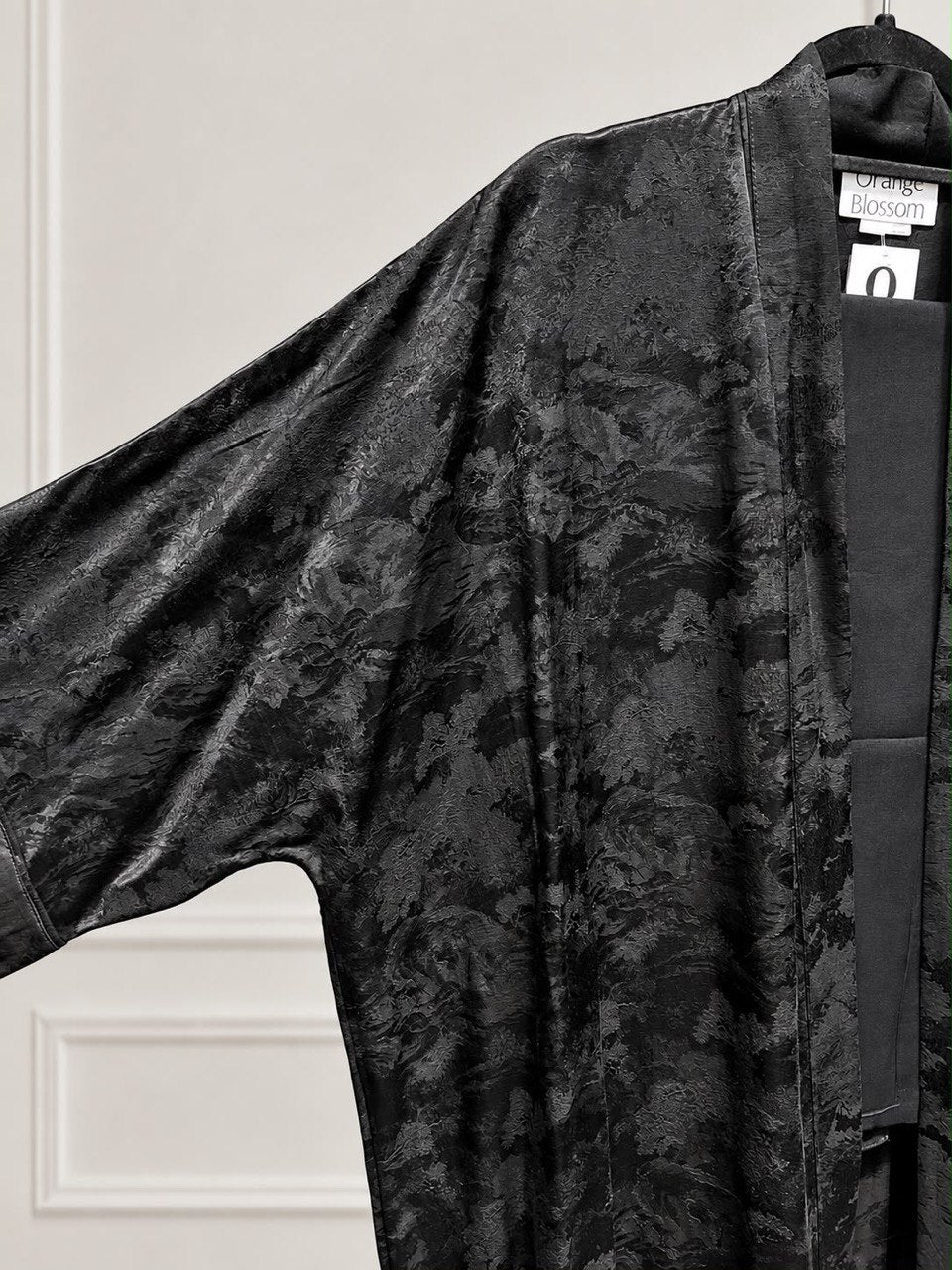 Mocha 2.0 – Floral Woven Viscose Linen Kaftan Abaya