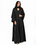 Mocha 2.0 – Floral Woven Viscose Linen Kaftan Abaya