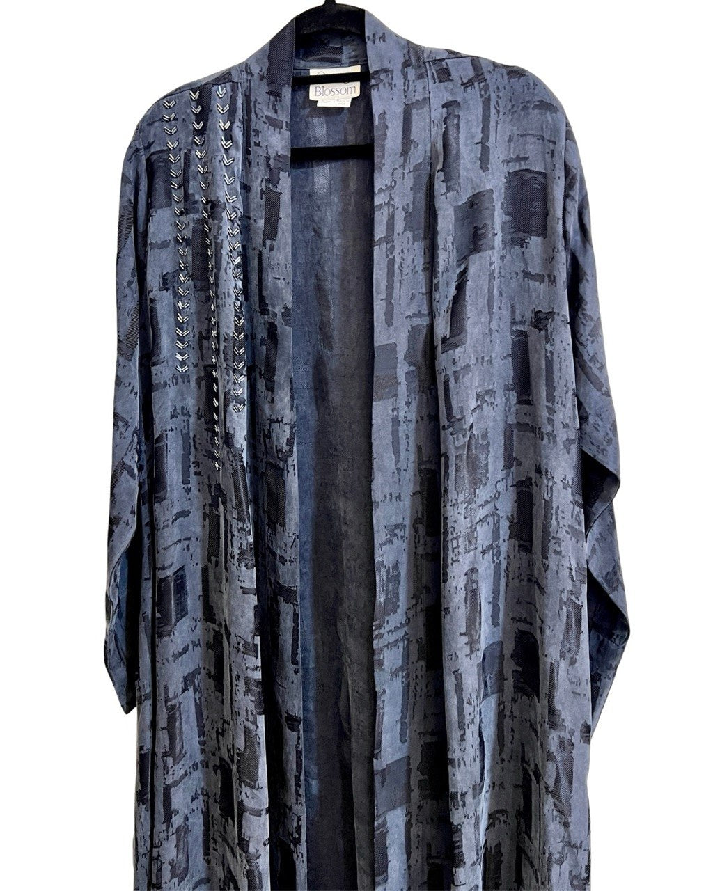 Clara Lux – Textured Washed Silk Flared Abaya