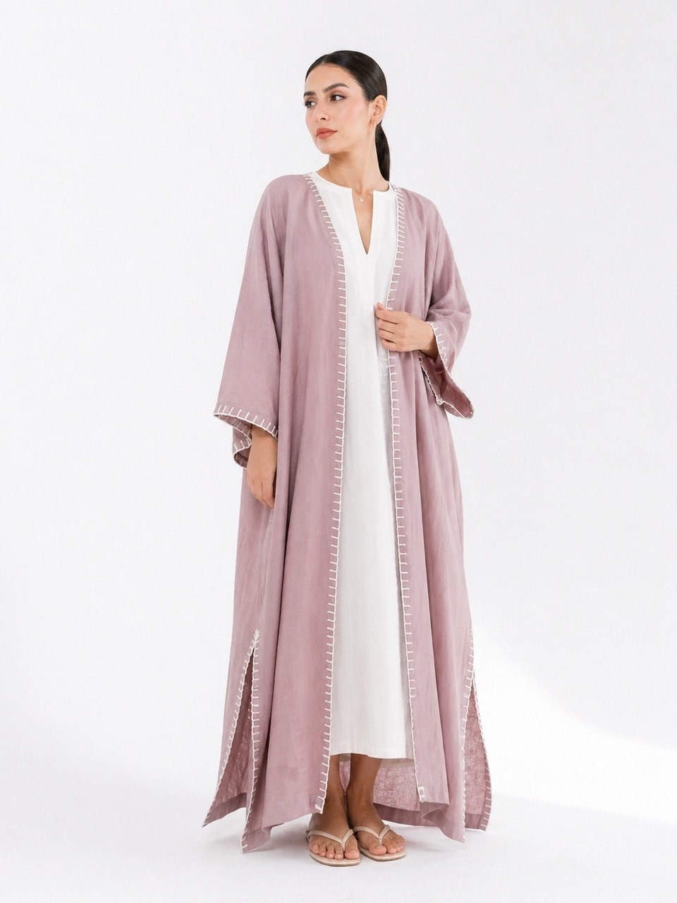 Virgo - Needlework Linen Kaftan