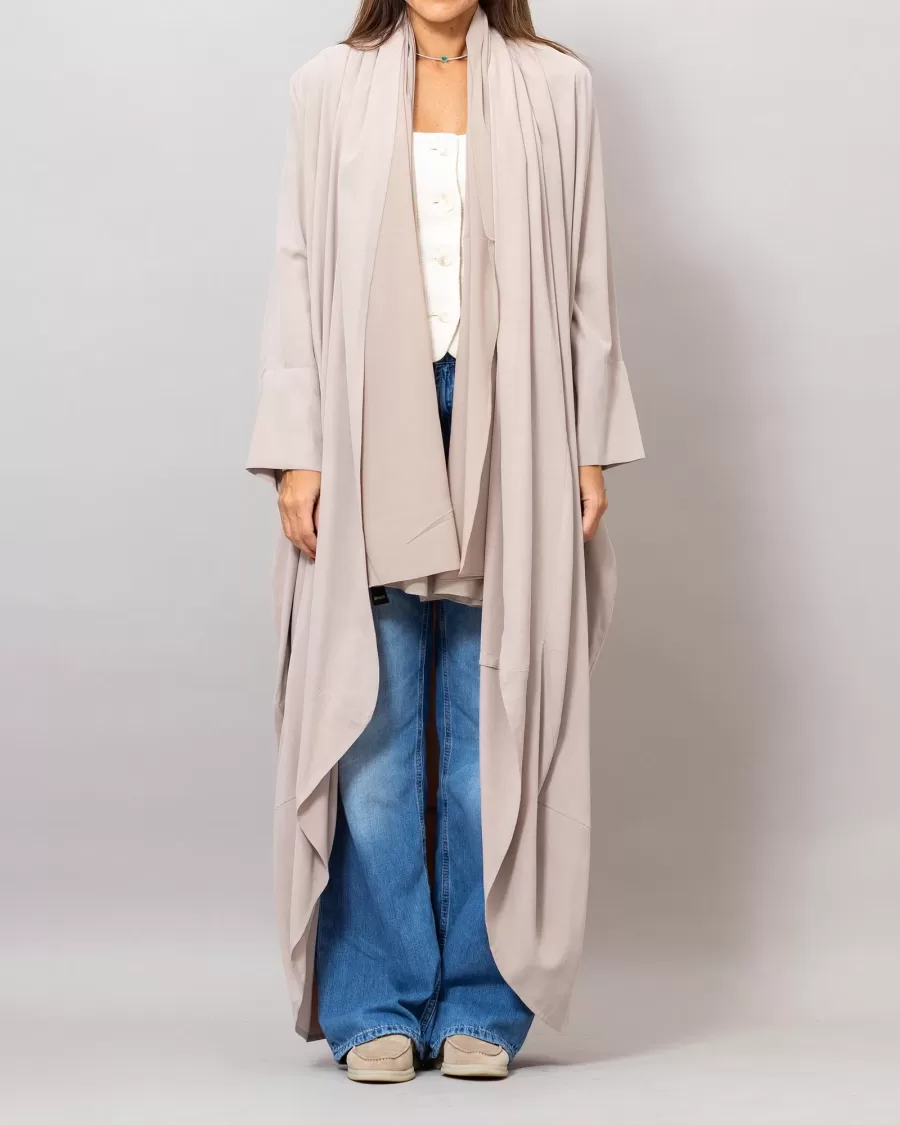 Almond Sandra Oversized Washed Linen Abaya Kaftan