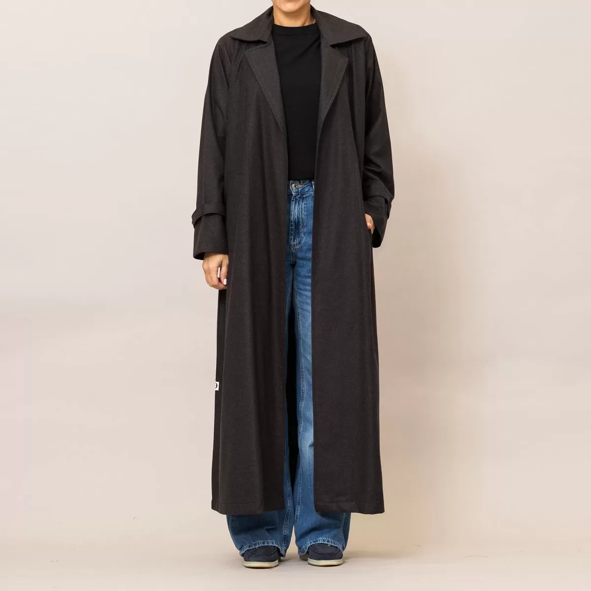 Electra Black Wool Blend Oversized Blazer Jacket