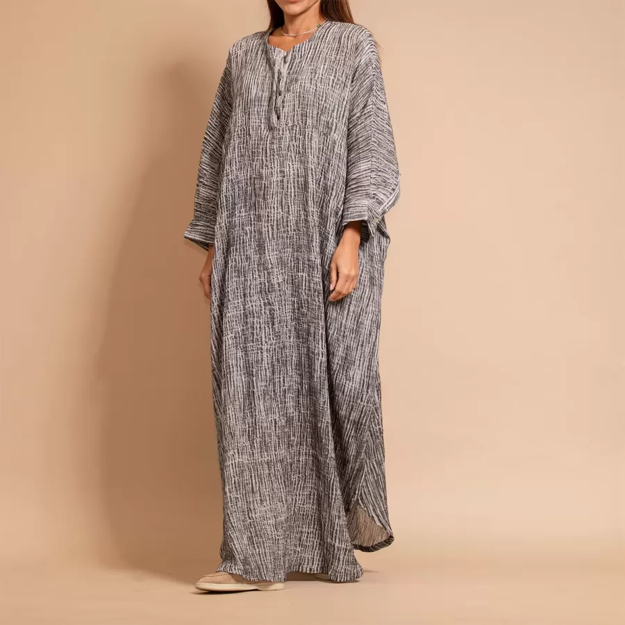 Tala Crinkle - Tie-Dye Cotton Loose Fitting Dress - Image 5