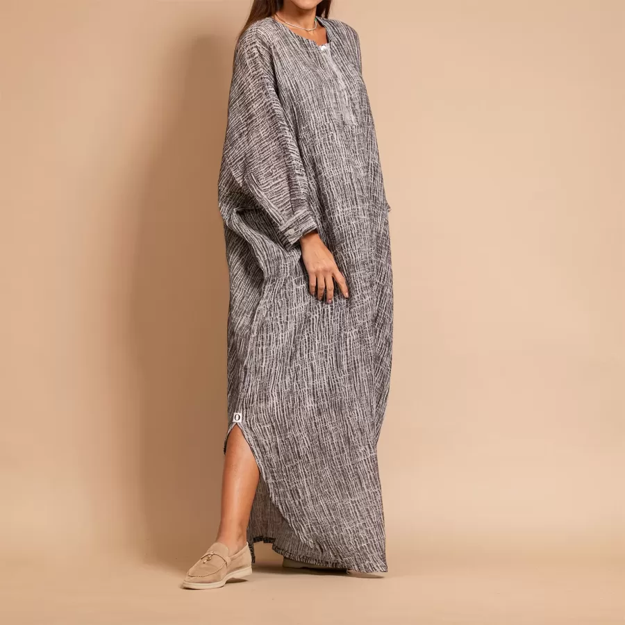 Tala Crinkle - Tie-Dye Cotton Loose Fitting Dress - Image 4