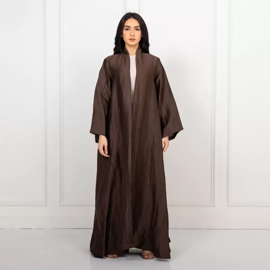 Aurora - Silky Linen Flared A-Line Abaya - Image 6
