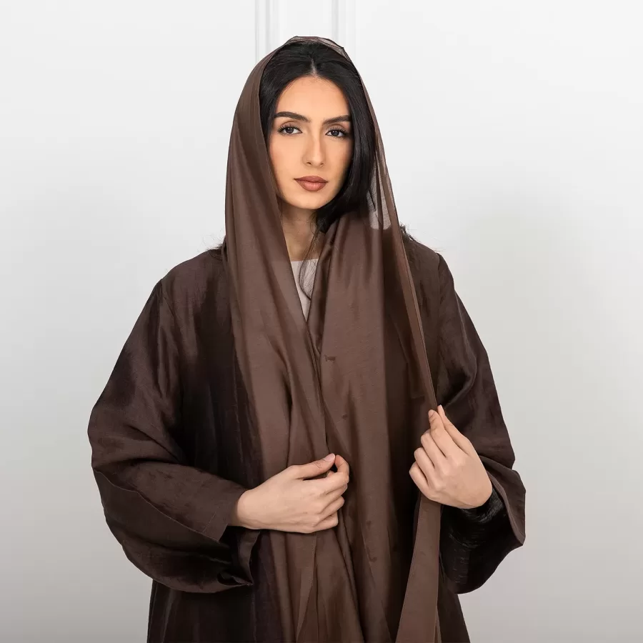 Aurora - Silky Linen Flared A-Line Abaya - Image 2