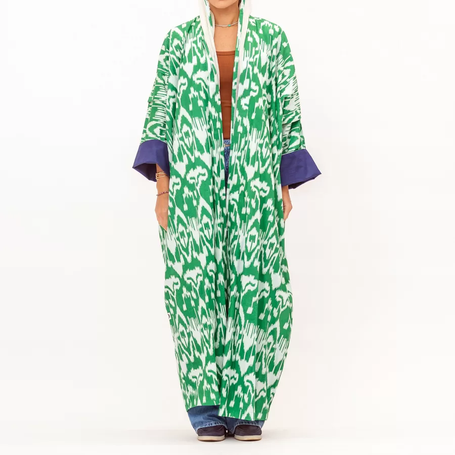 New Enigma - Ikat Cotton Pleated Abaya