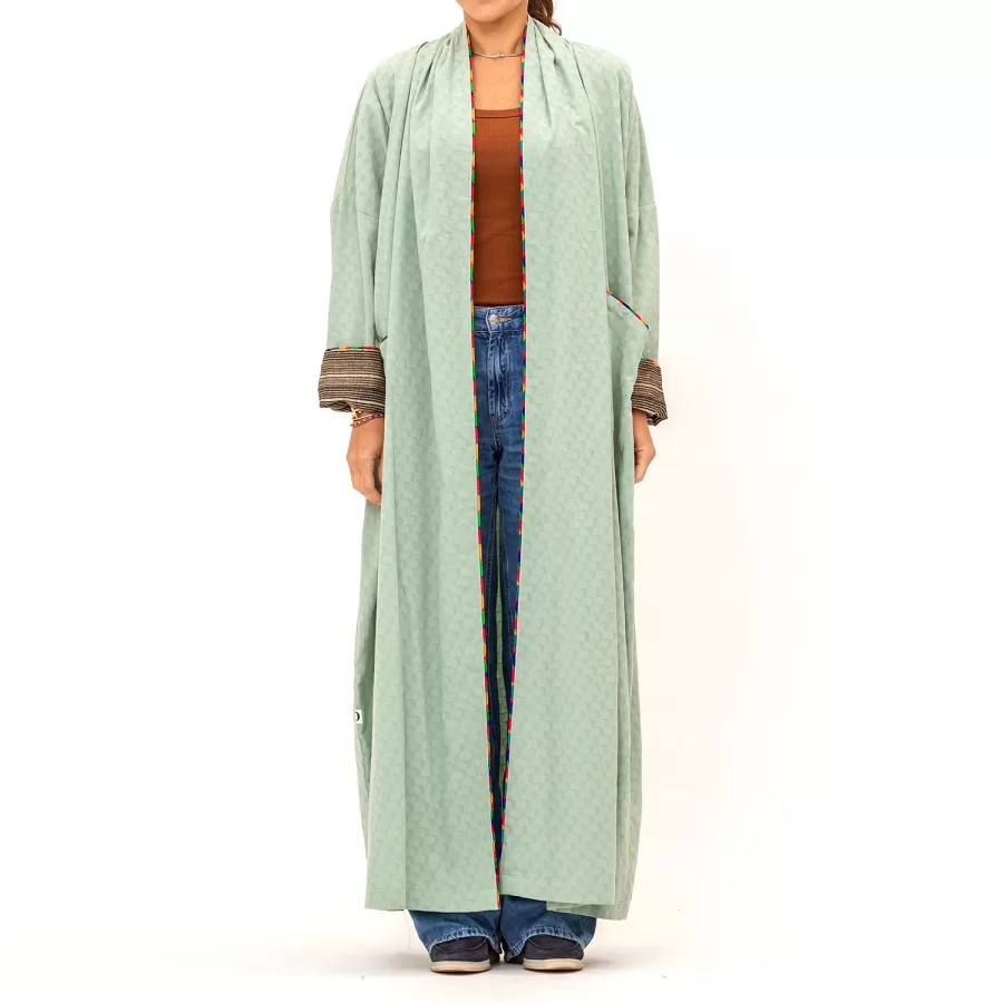 Free Style - Textured Linen Abaya with Pockets