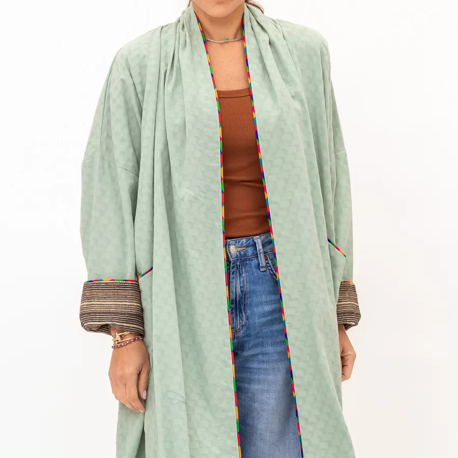 Free Style - Textured Linen Abaya with Pockets - Image 3