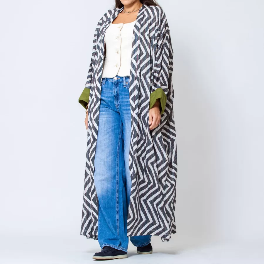 Maya Summer - Printed Cotton Bisht Abaya
