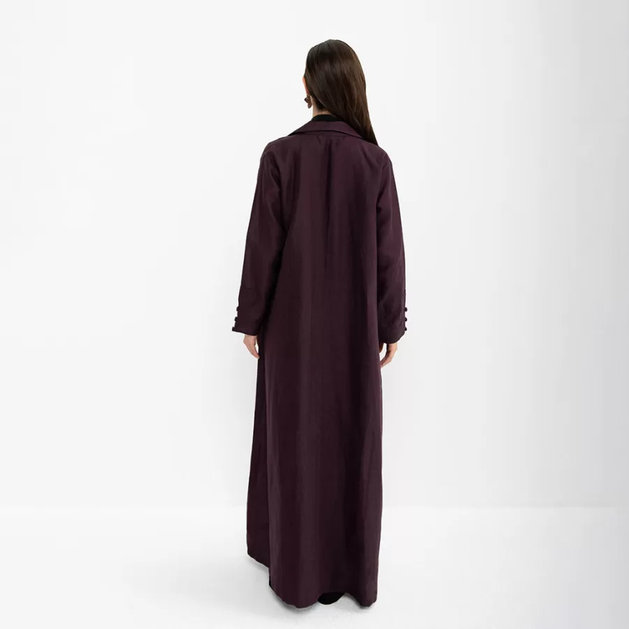 Labra - Buttoned Linen Shirt Abaya - Image 5