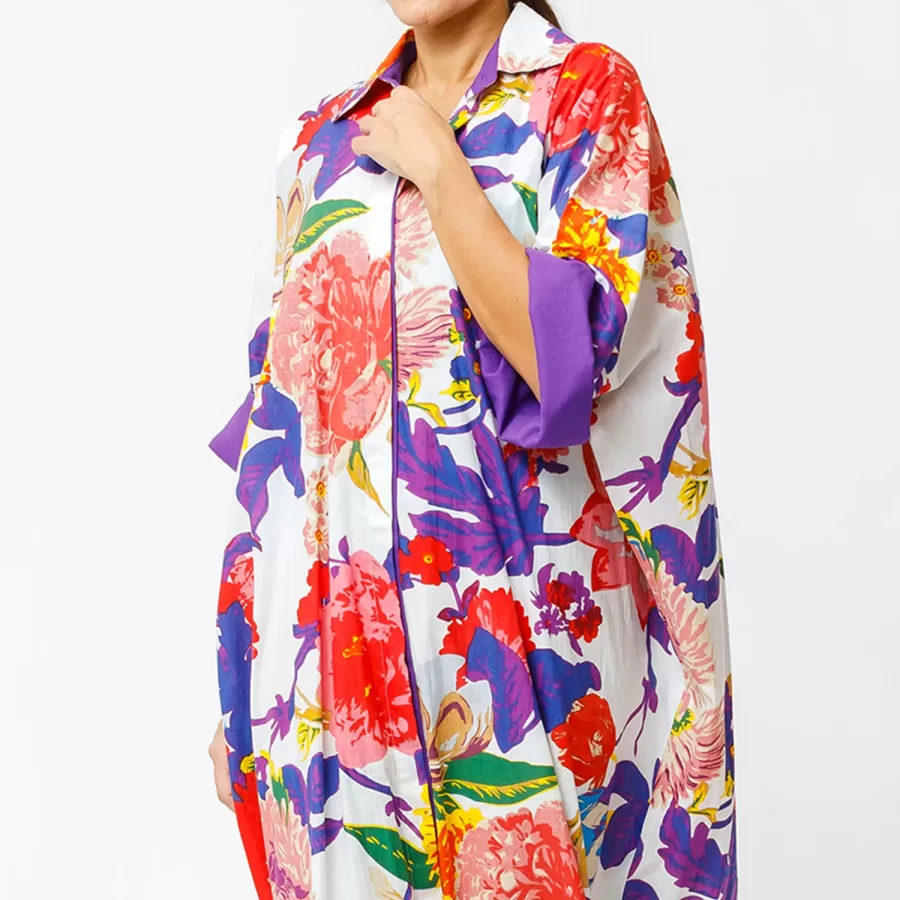 Opal - Floral Cotton Shirt Dress - Image 2
