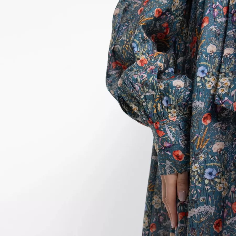 Lunar 2.0 - Tie-neck Maxi Cotton Dress