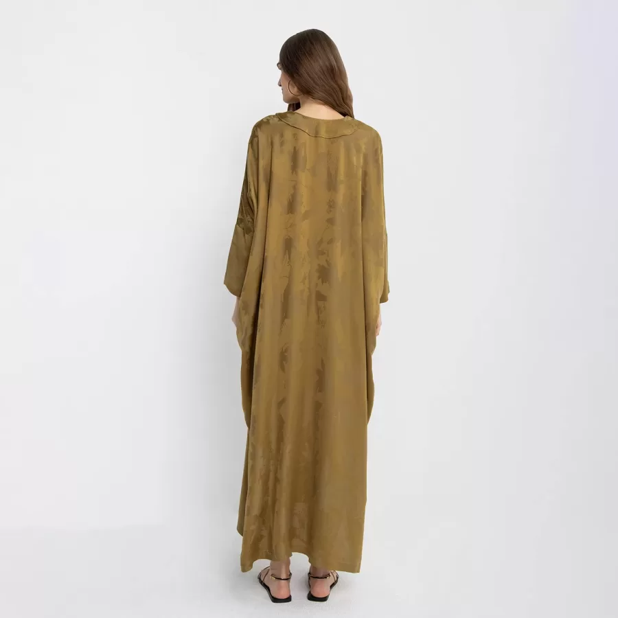 Hassana Lux - Woven Silk Linen Jalabiya Dress - Image 5
