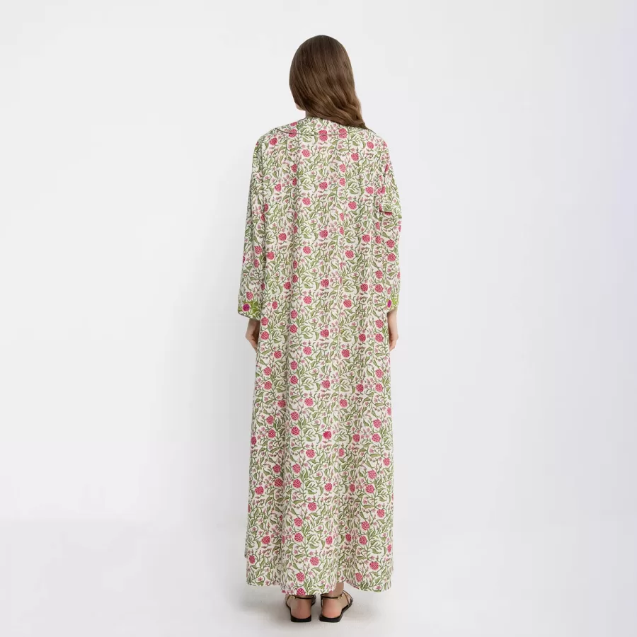 Quartz - Floral Cotton Jalabiya with Embroidery - Image 5
