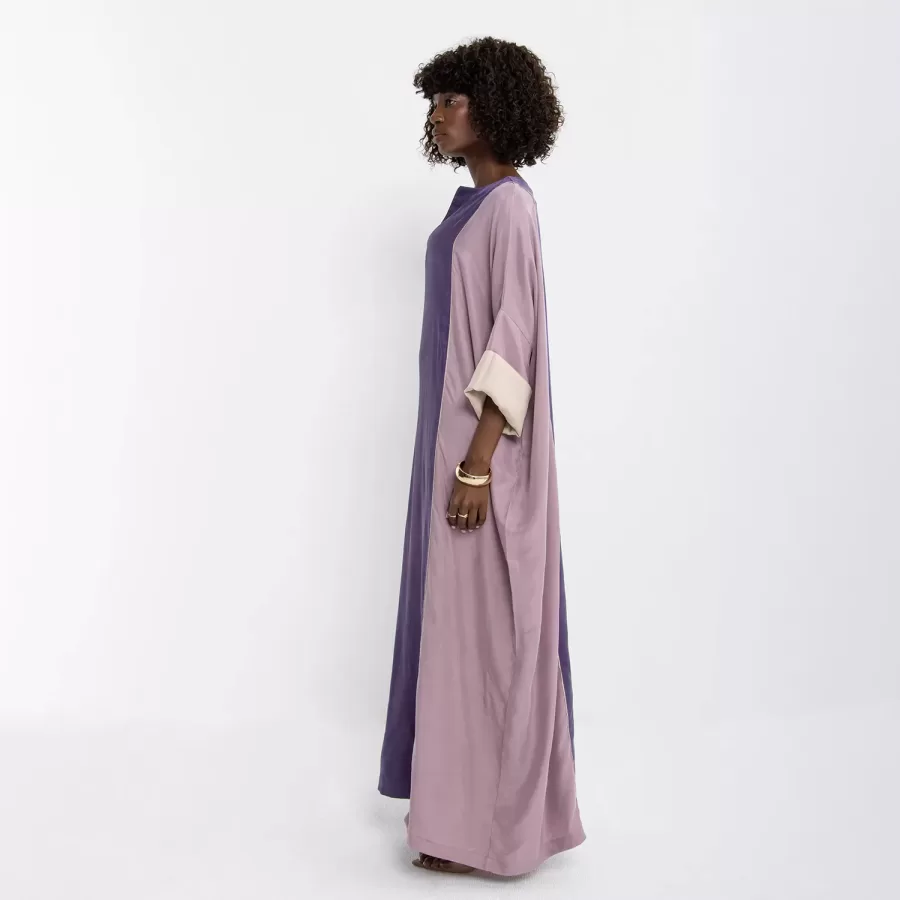 Stardust - Washed Silk Colorblock Kaftan - Image 5