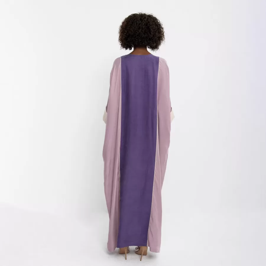 Stardust - Washed Silk Colorblock Kaftan - Image 6