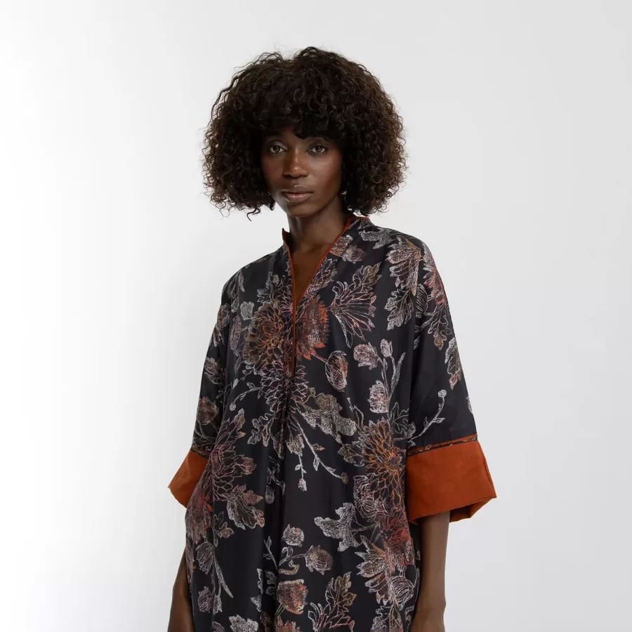 Emerald - Printed Cotton Kaftan