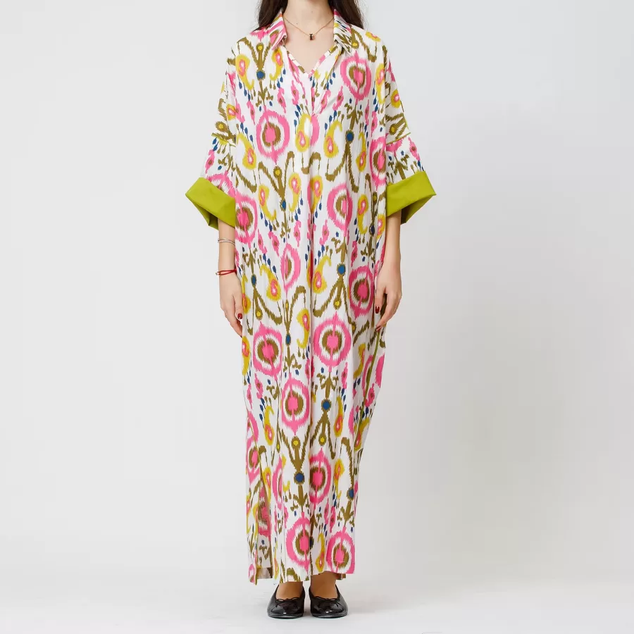 Serene - Print Cotton Kaftan Dress