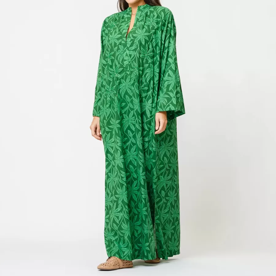 Chase - Floral Cotton Jalabiya with Embroidery - Image 3