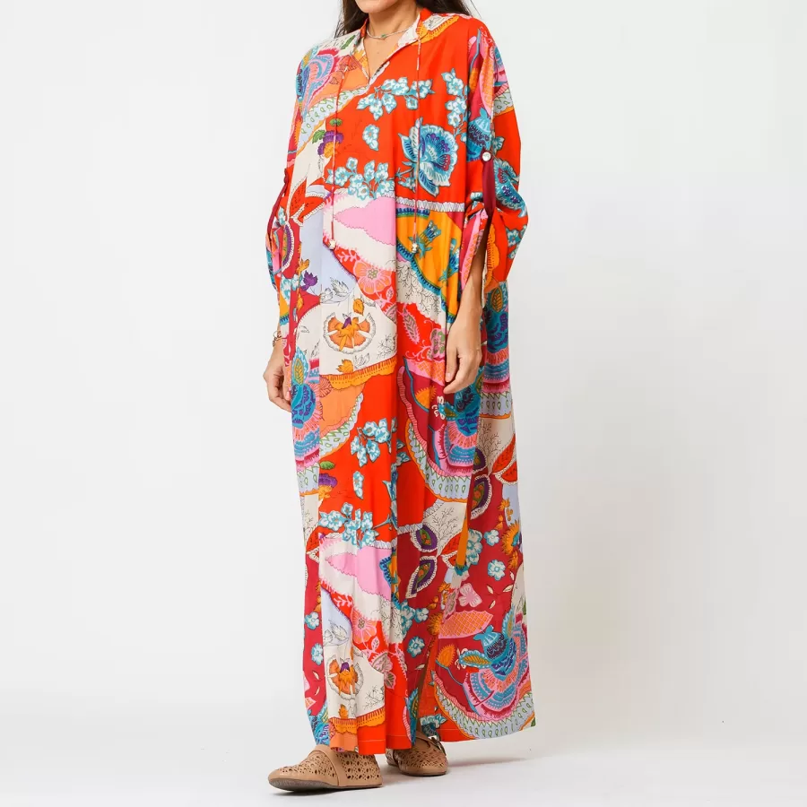 Savvy 2.0 - Printed Cotton Oversized Kaftan - Image 3