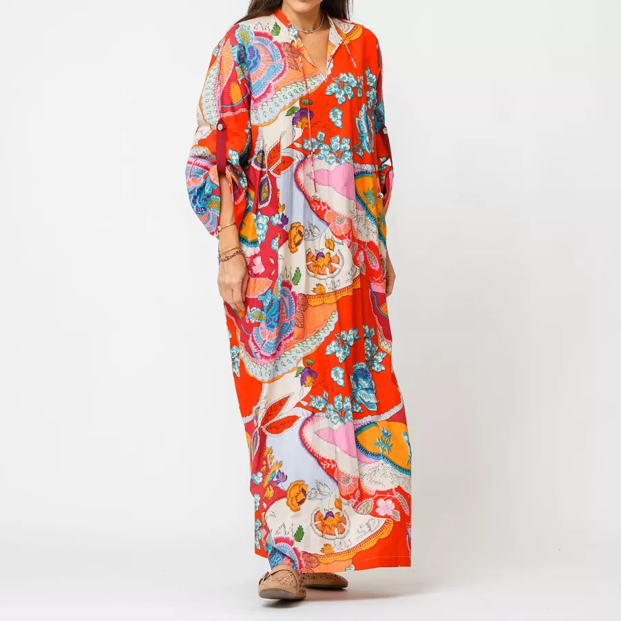 Savvy 2.0 - Printed Cotton Oversized Kaftan - Image 4