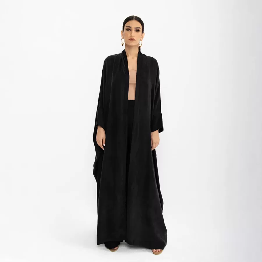 Allure - Washed Silk Bisht Abaya