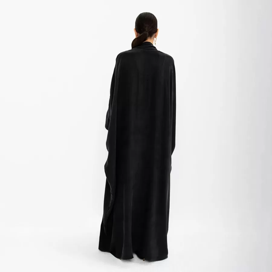 Allure - Washed Silk Bisht Abaya - Image 6