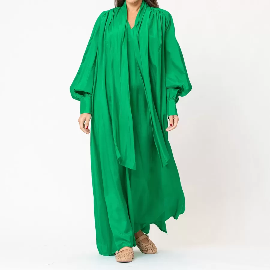 West - Tie-neck Maxi Dress - Image 4