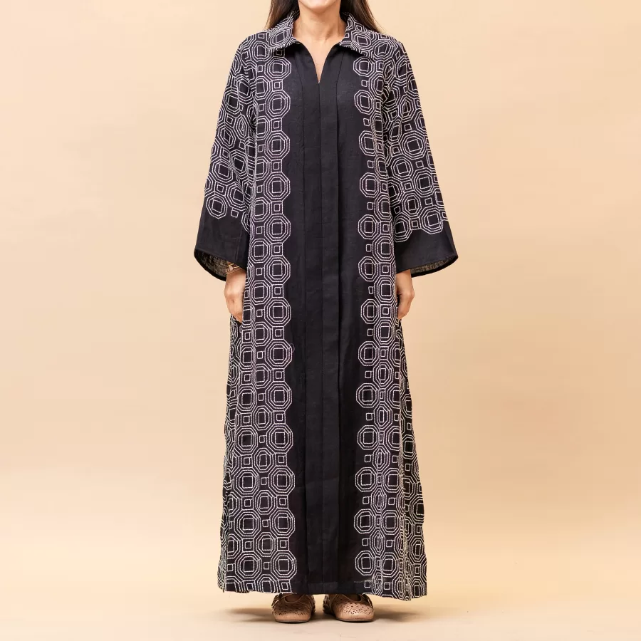 Topaz 2.0  - Embroidered Linen Kaftan