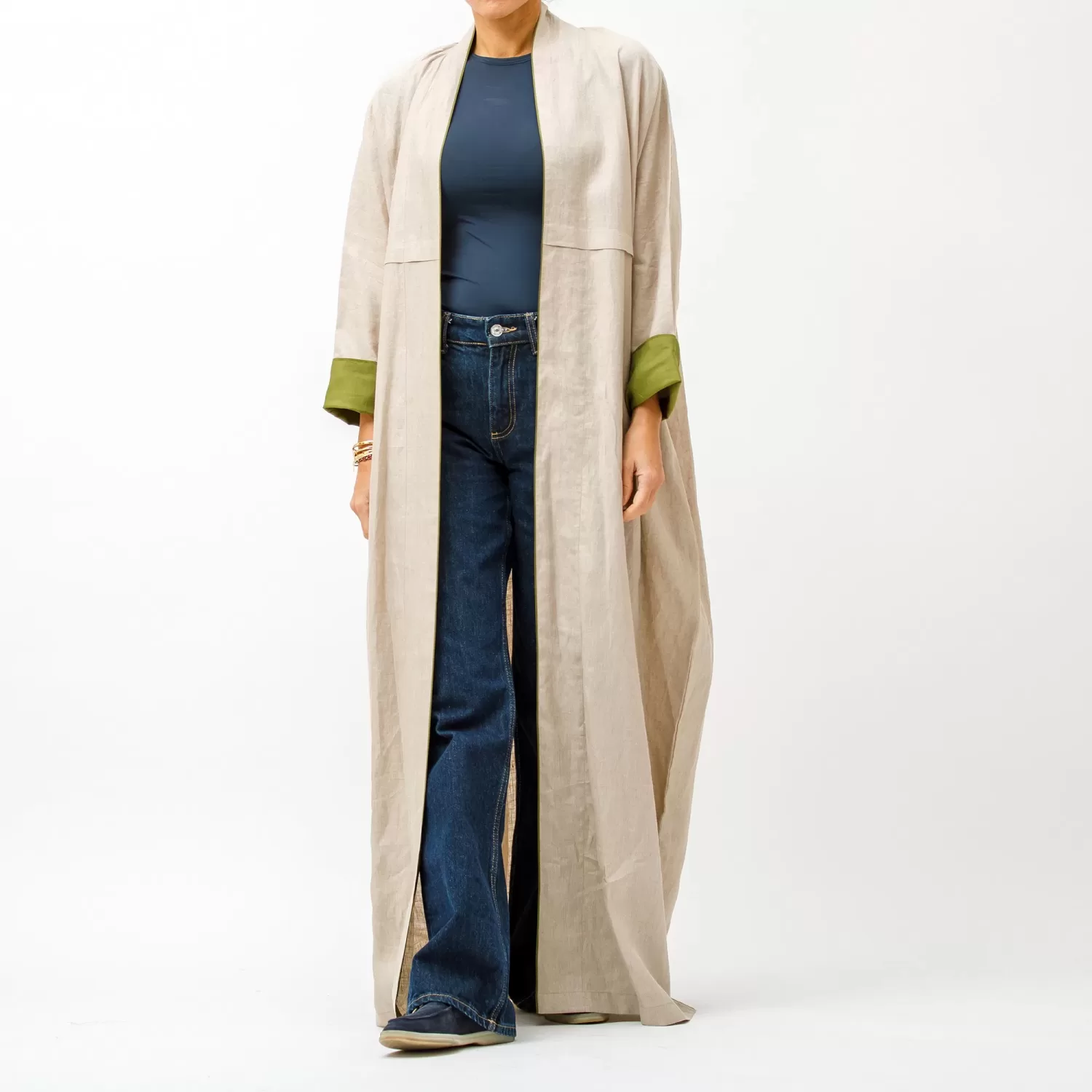 New Bloom - Bisht Linen Abaya - Image 5