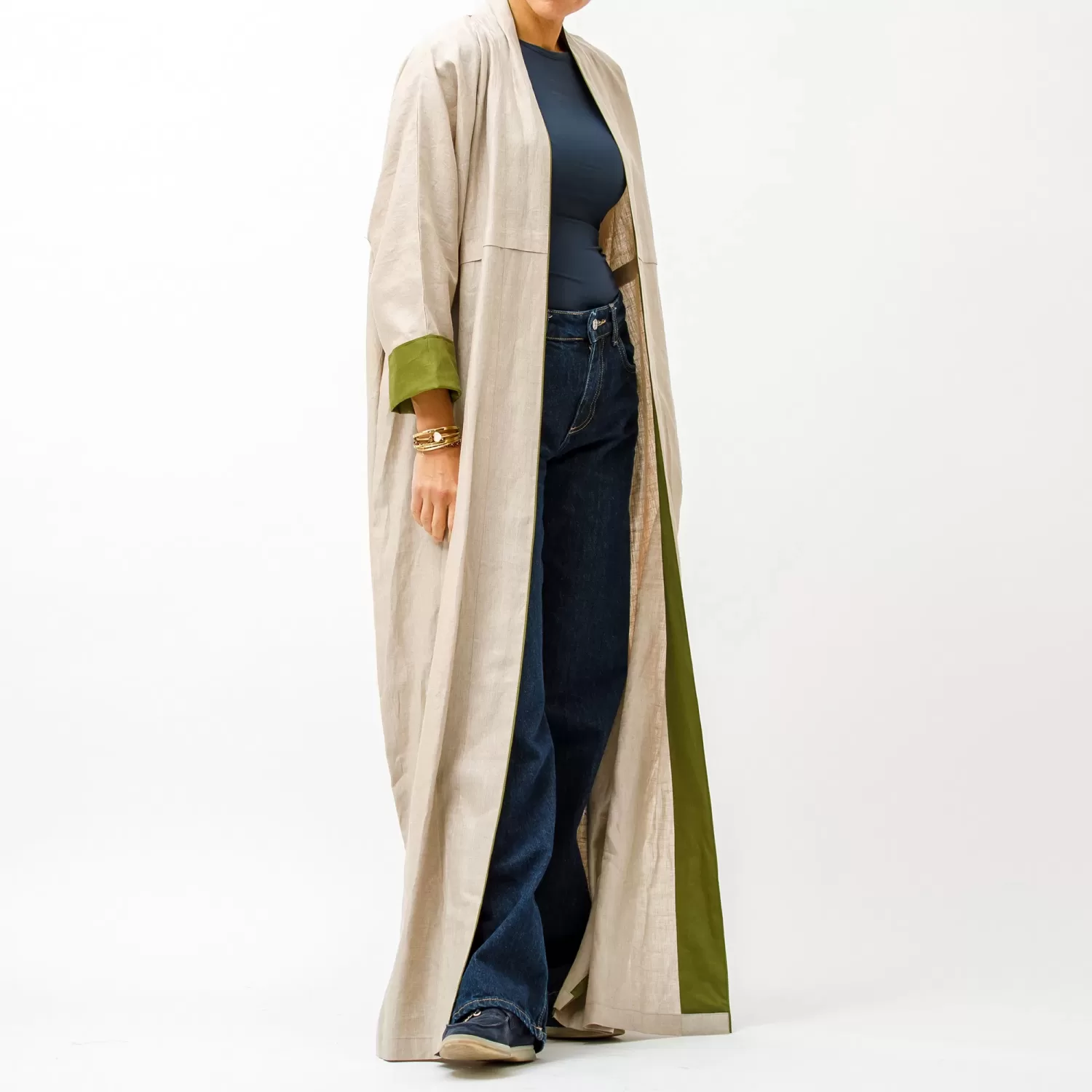 New Bloom - Bisht Linen Abaya - Image 3