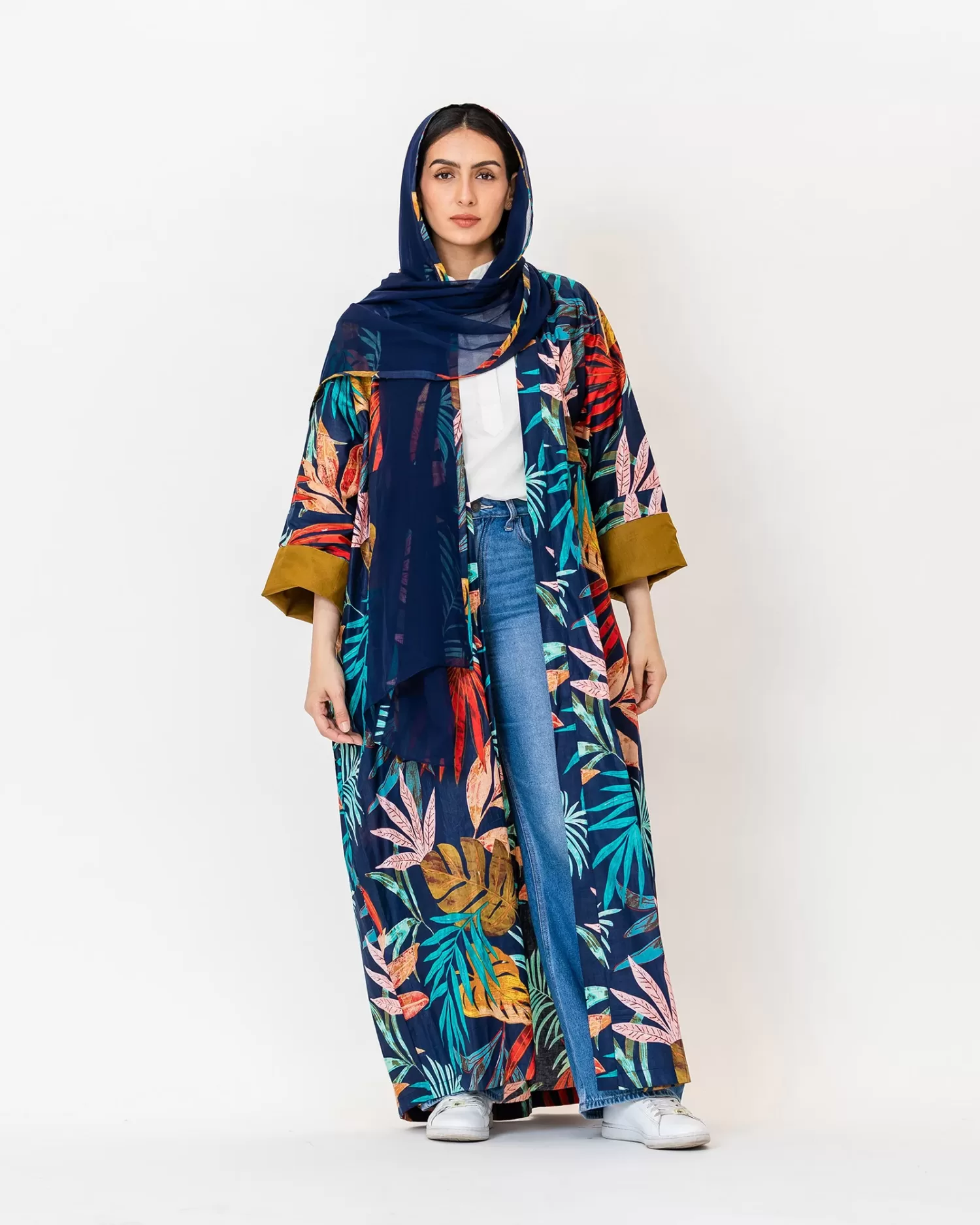 Belle - Printed Cotton Kaftan Abaya - Image 5