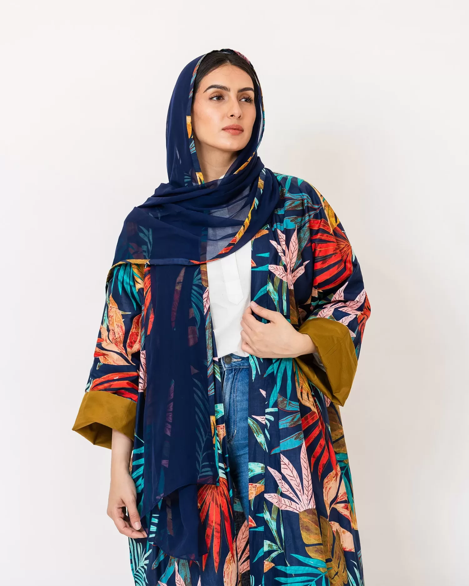 Belle - Printed Cotton Kaftan Abaya - Image 3