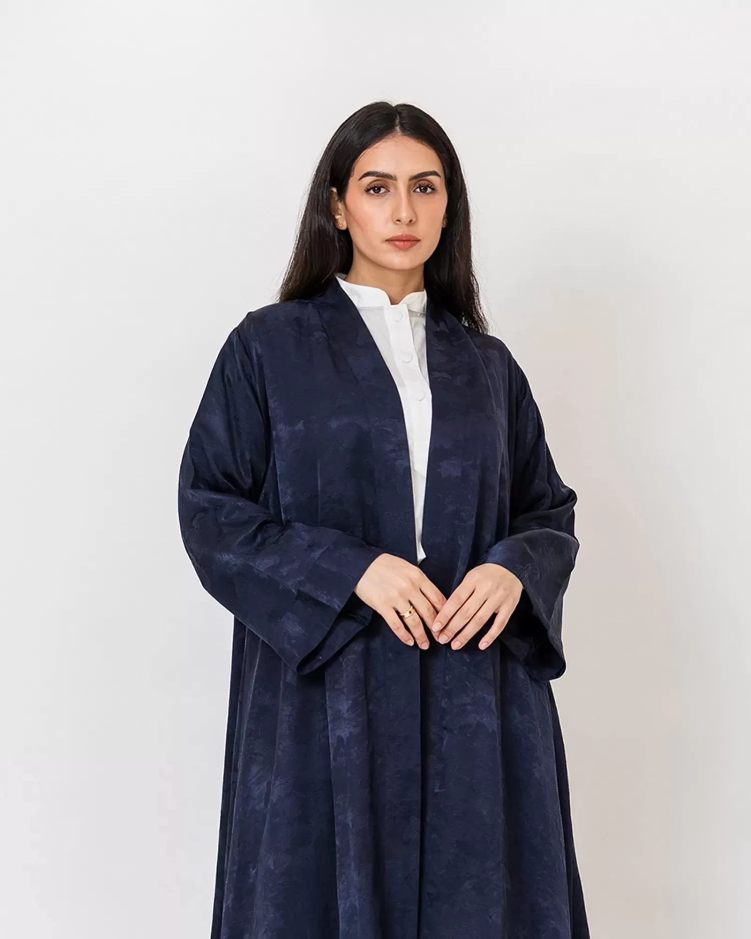 Nomad 2.0 - Woven Linen Silk Flared Abaya - Image 2