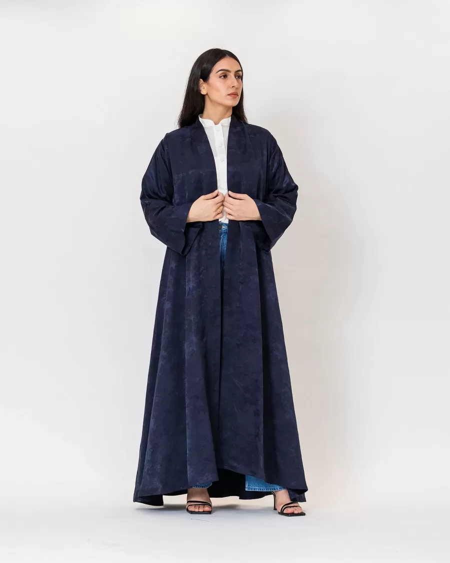 Nomad 2.0 - Woven Linen Silk Flared Abaya - Image 3