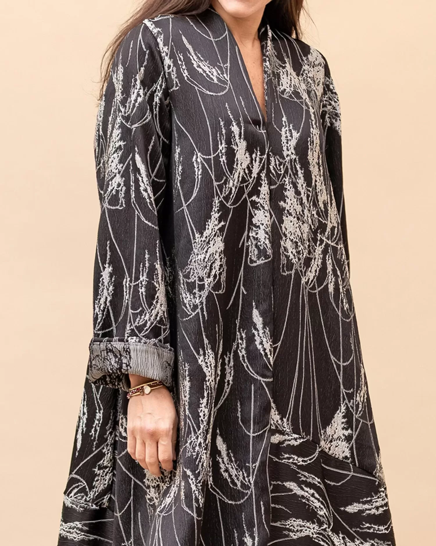 Zenayah Lux - Asymmetrical Embossed Dress - Image 2