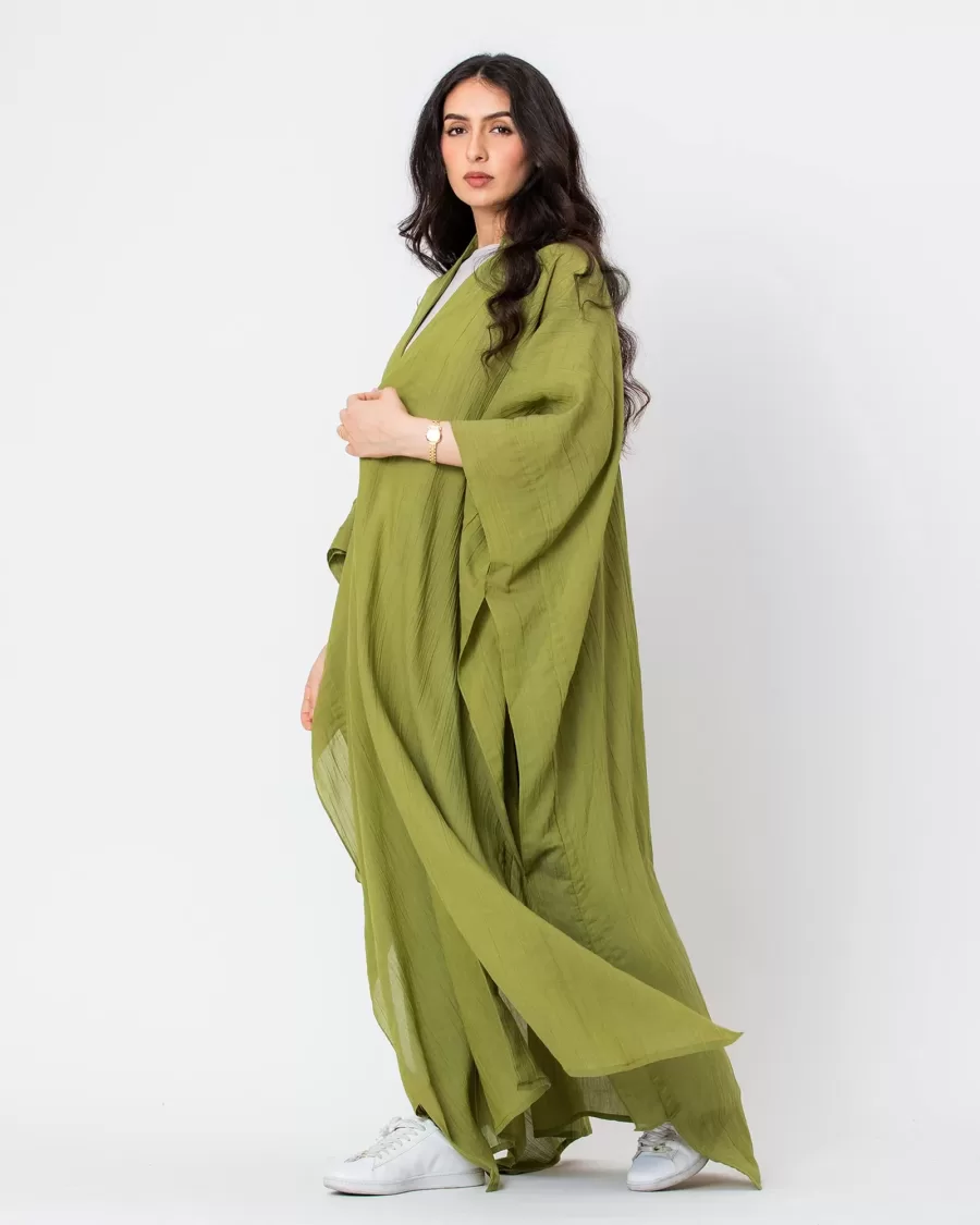 Azure - Crinkle Cotton Kaftan Abaya - Image 6