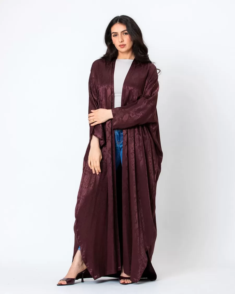 Lilith - Snakeskin Print Bisht Abaya - Image 5