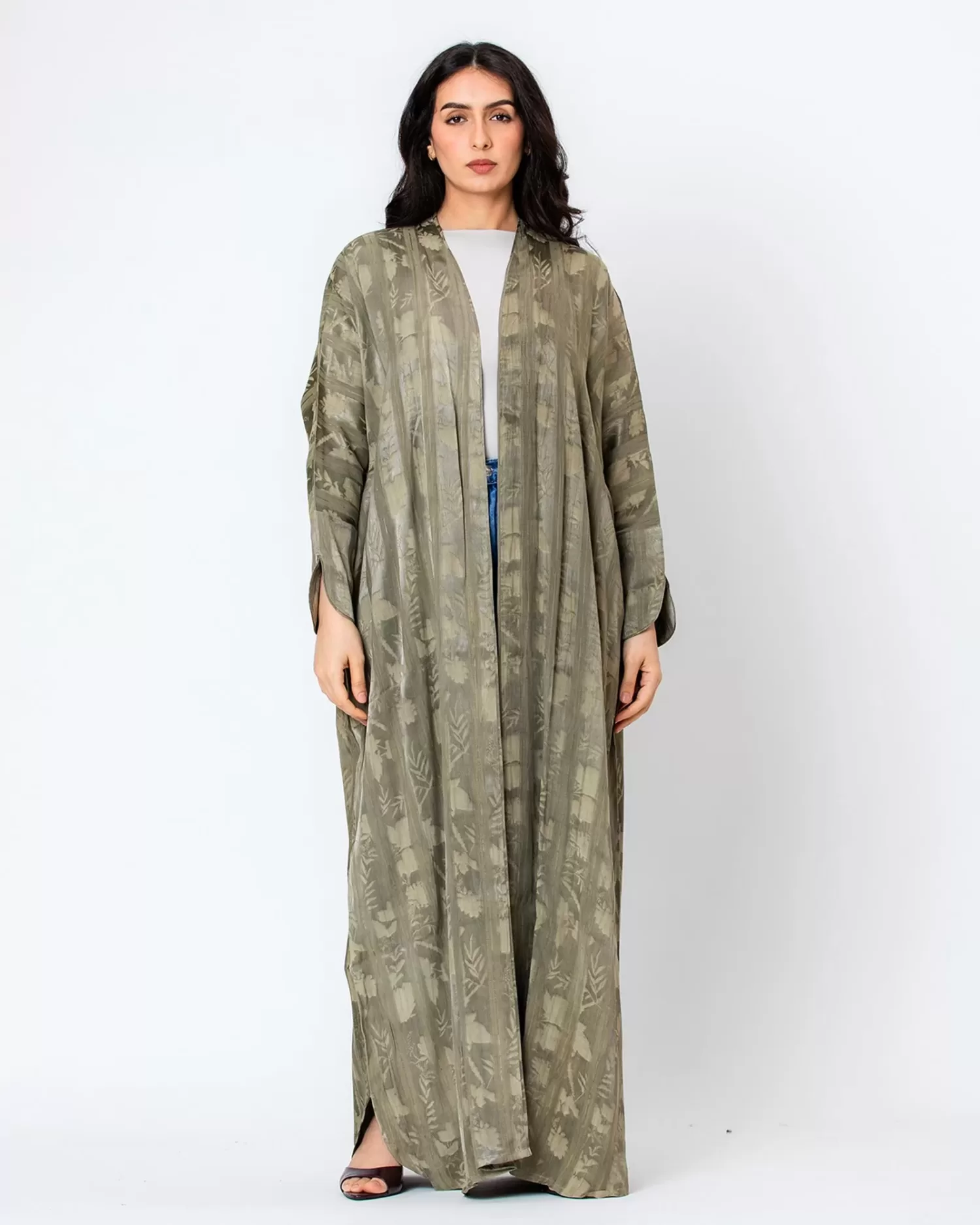 Echo Lux - Viscose Linen Bisht Abaya - Image 1