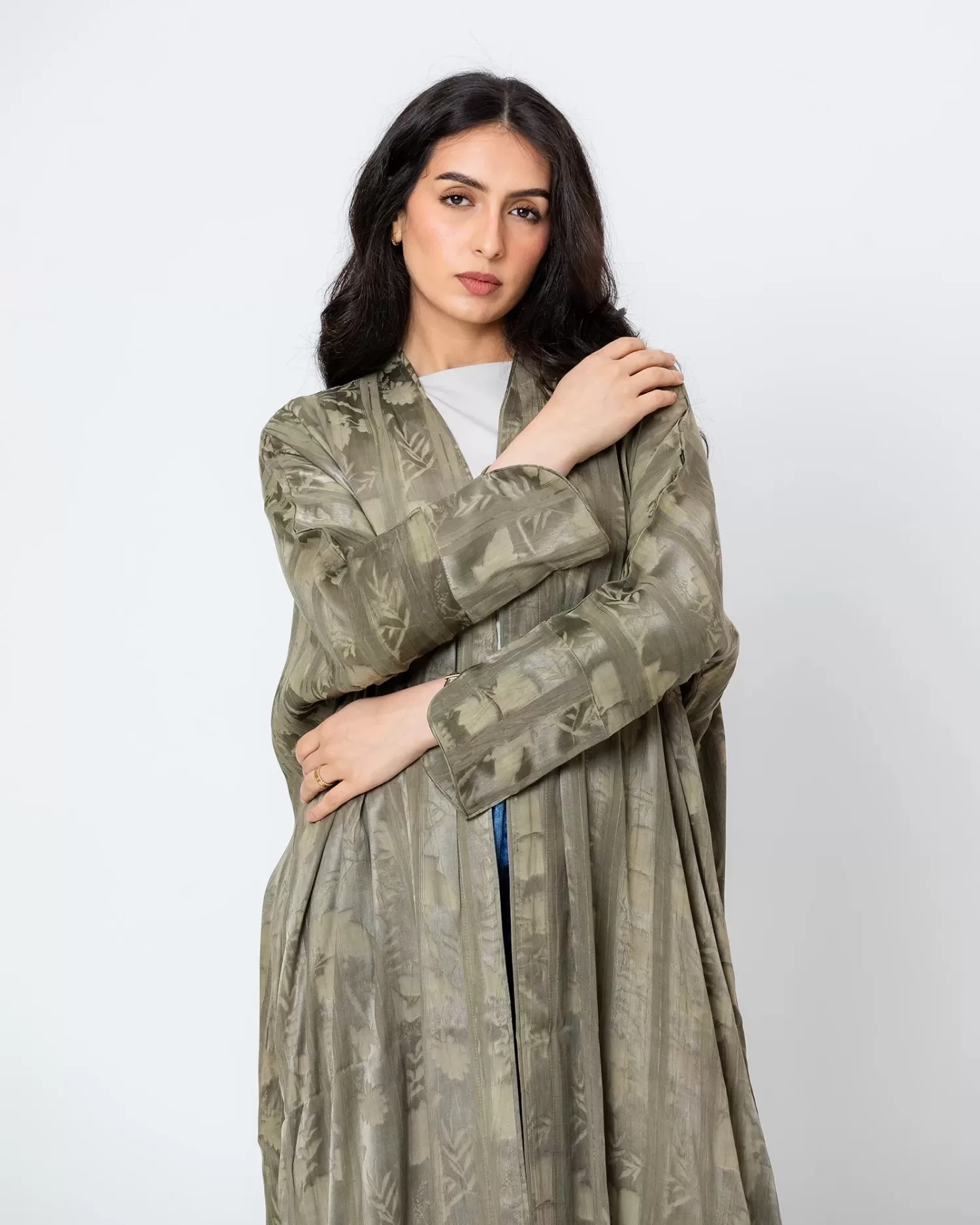 Echo Lux - Viscose Linen Bisht Abaya - Image 3